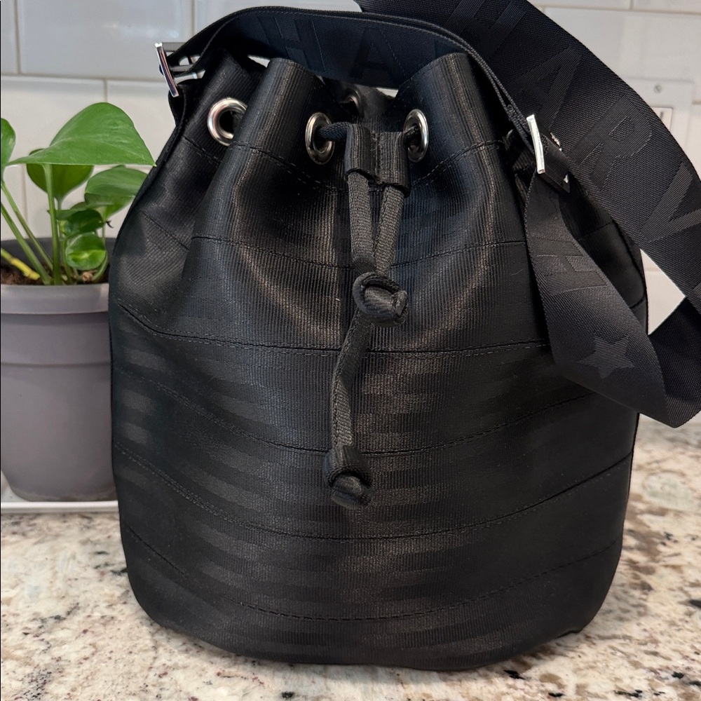 *Harveys Solid Black With Monogram Strap Berkley … - image 2